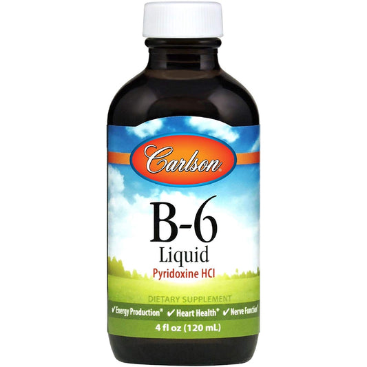 Carlson Liquid Vitamin B6 for Energy Production, Heart Health 120 ml