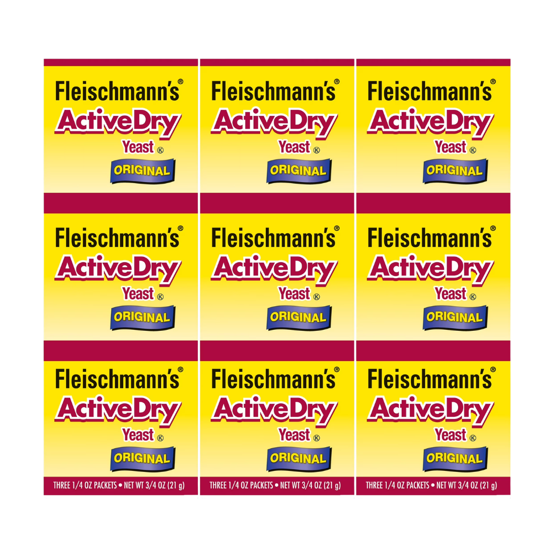 Fleischmann's Active Dry Yeast Original, Pack of 9