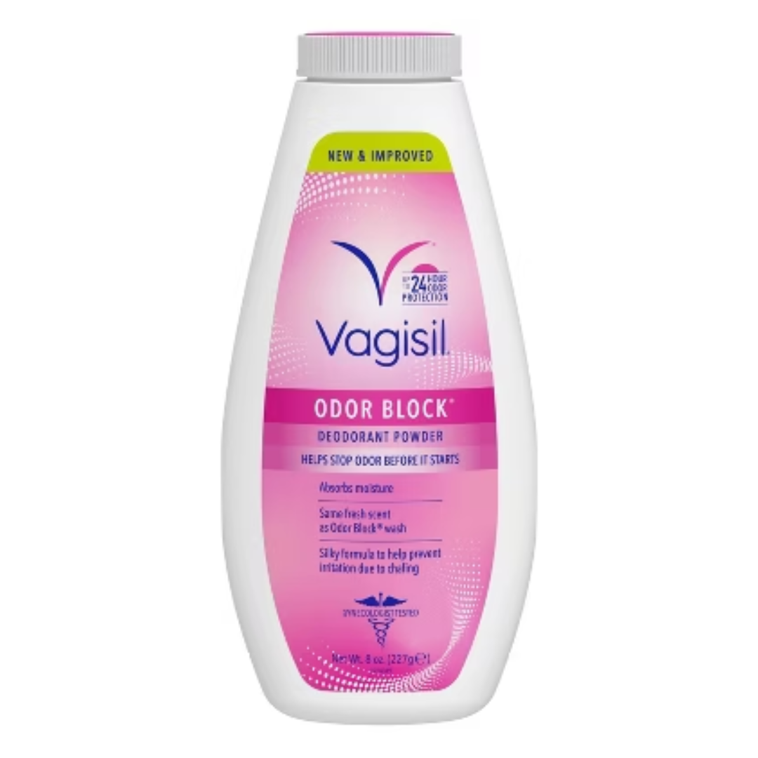 Vagisil Odor Block Deodorant Powder Talc - Free 8 Ounce