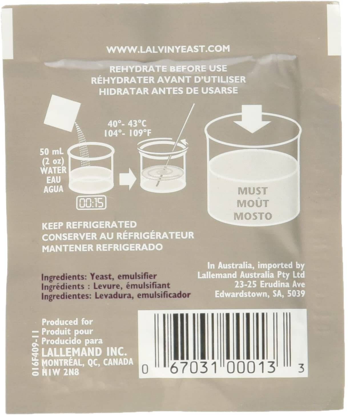 Lalvin K1-V1116 Yeast for Winemaking,  10 Packs