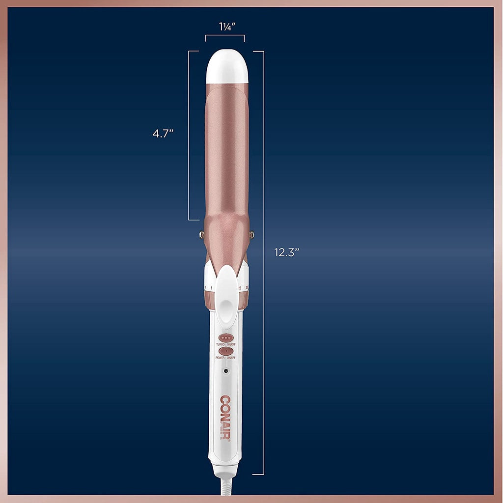 ConAir Double Ceramic 1 1/4 Inch Barrel for Loose Curls Dual Voltage 1 Box