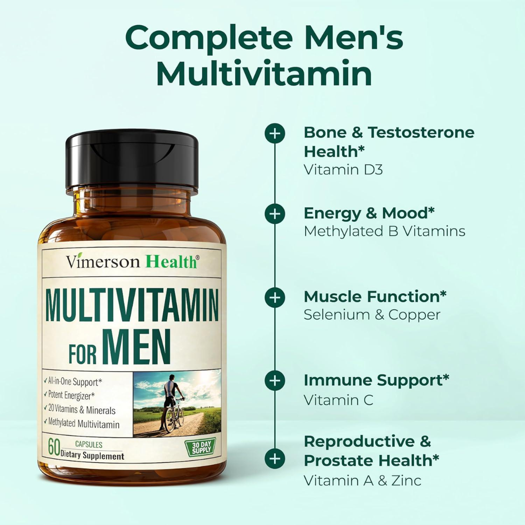 Vimerson Health Multivitamin for Men, 60 Capsules