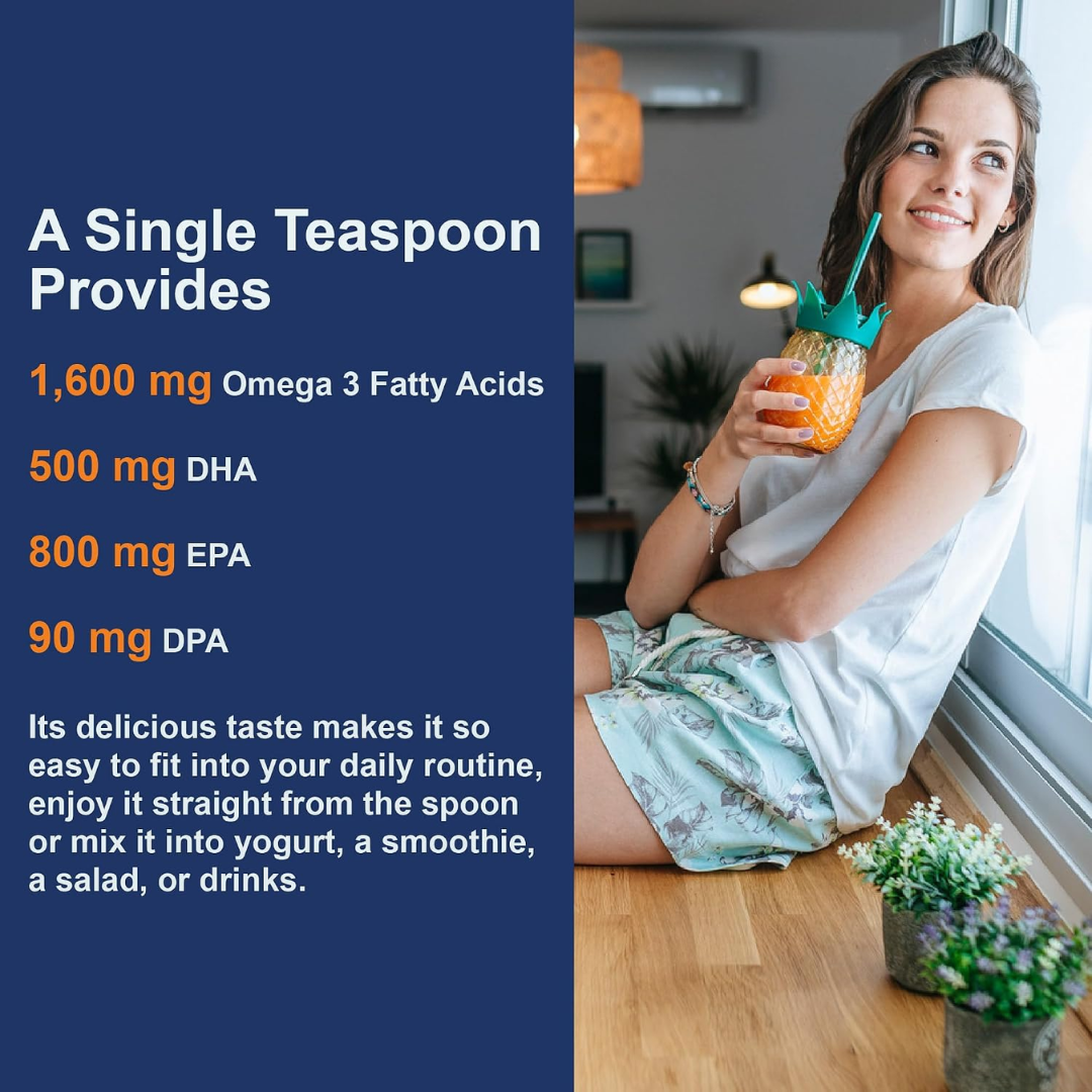Carlson Norwegian The Very Finest Fish Oil 1,600 mg Omega-3s Orange Flavor, 6.7 oz / 200 ml
