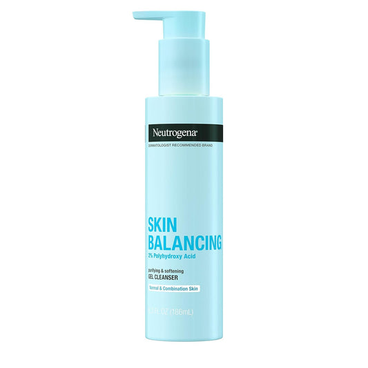Neutrogena Skin Balancing  Purifying & Softening Gel Cleanser, Normal And Combination Skin, 6.3 fl oz / 186mL