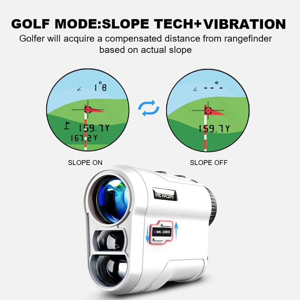 REVASRI Golf Rangefinder With Rechargeable Battery, 5 / 1000 Yards Laser Range Finder