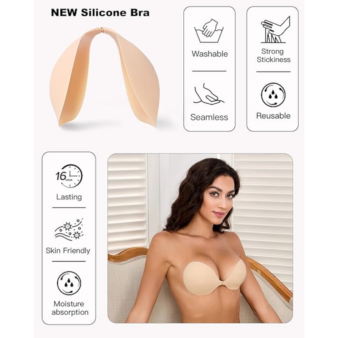 Mitaloo Adhesive Silicone Nipple Cover, Warm Beige