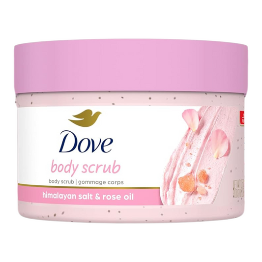 Dove Body Scrub Himalayan Salt & Rose Oil, 10.5 oz