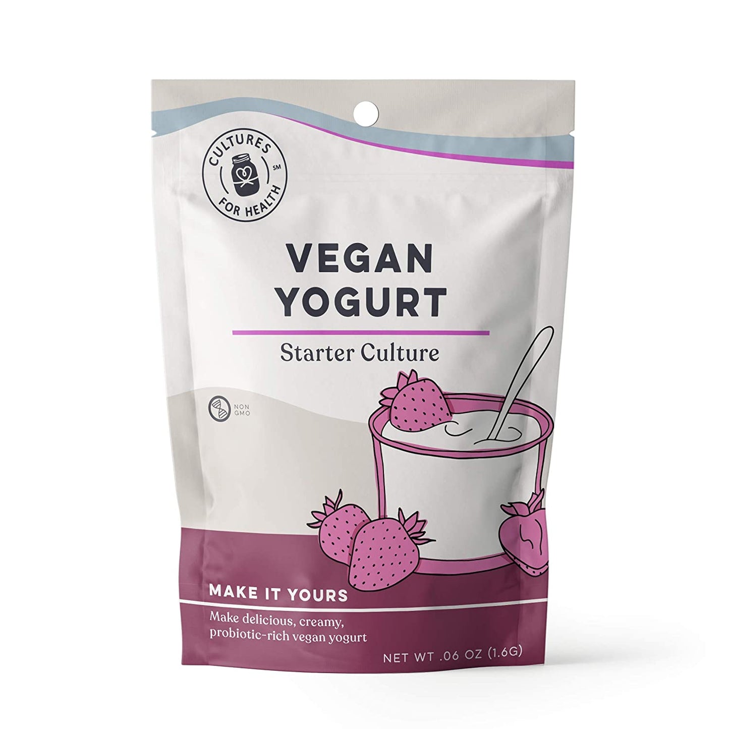 Cultures for Health Vegan Yogurt Starter Culture, 0.06 oz. / 1.6g 4 Packets