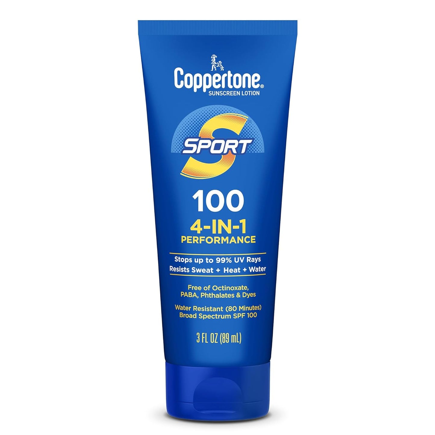 Coppertone Sport SPF 100 4-In-1 Performance Sunscreen Lotion 89ml