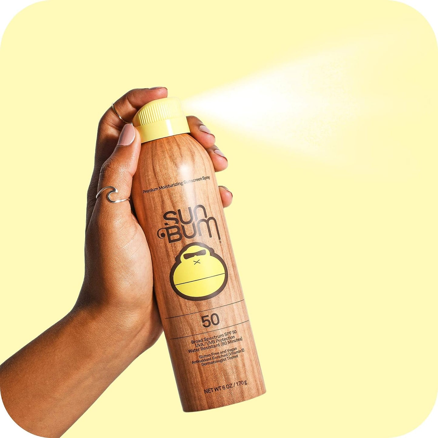 Sun Bum Original SPF 50 Sunscreen Premium Moisturising Spray | 6 oz/170g