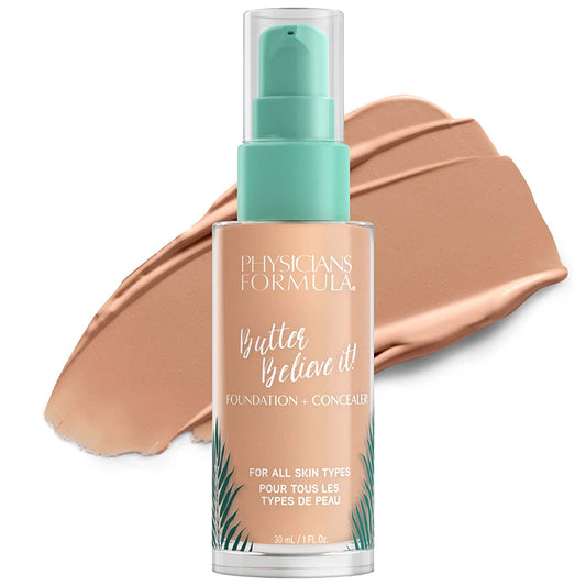 Physicians Formula Butter Believe It! Foundation + Concealer | Light-to-Medium - 30ml/1fl.oz