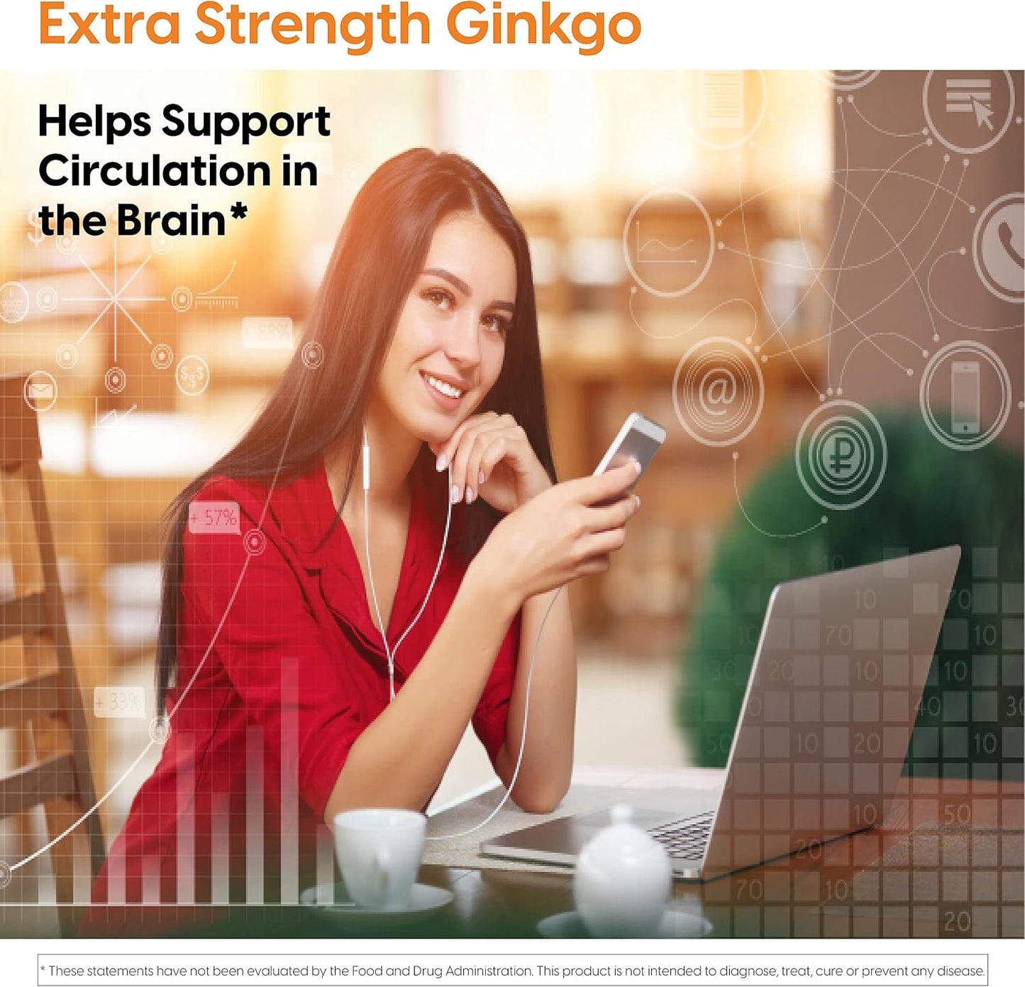 Doctor's Best Extra Strength Ginkgo Supplement 120 Veggie Caps