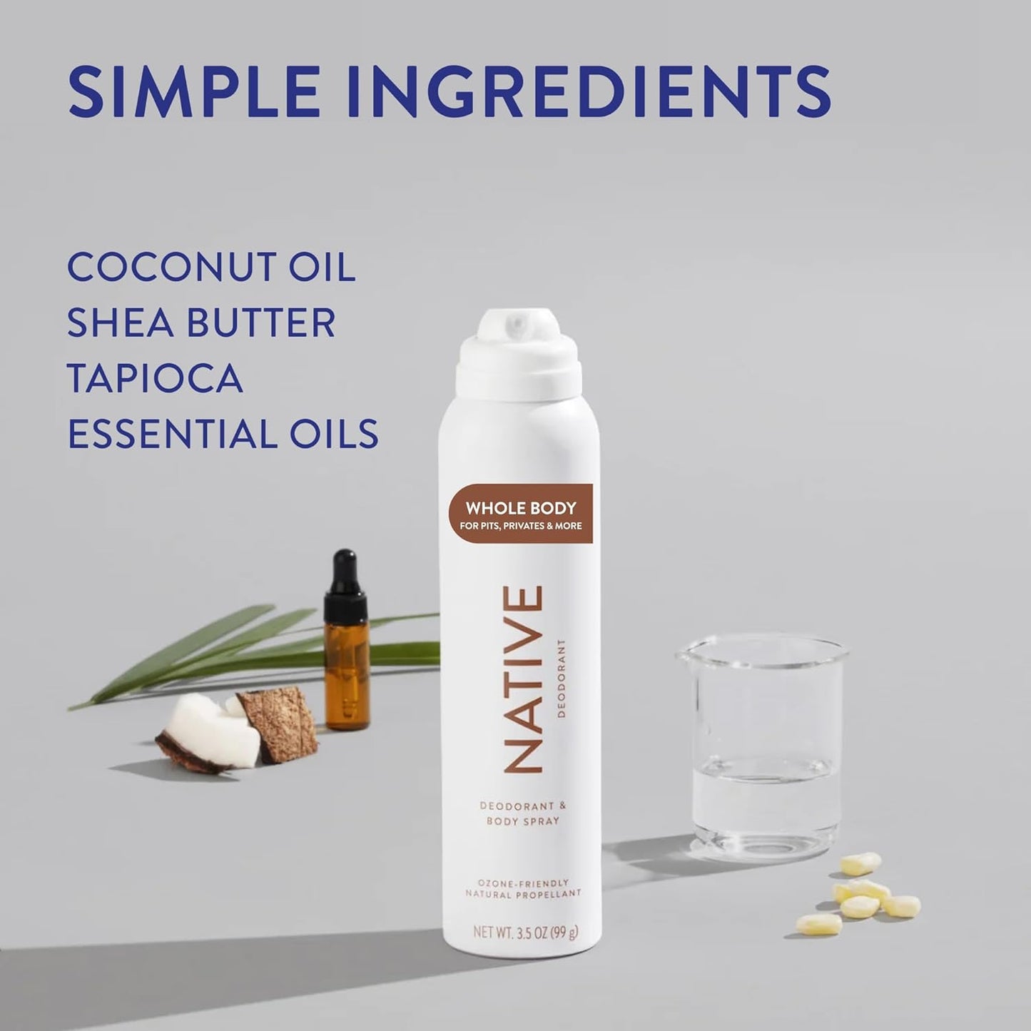 Native Whole Body Deodorant Coconut & Vanilla 3.5 oz / 99g