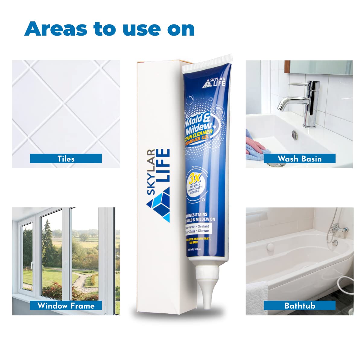 Skylar Life Mold & Mildew Stain Cleaner Remover Gel 150ml / 5 fl oz