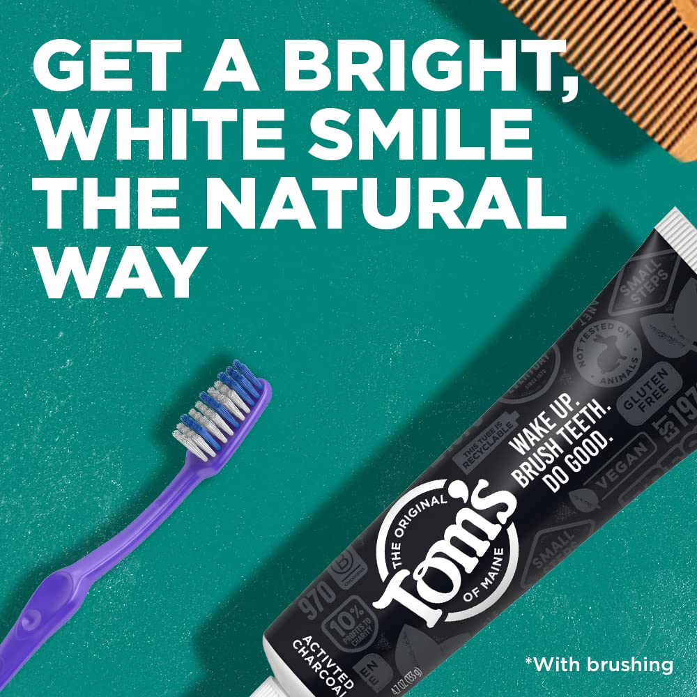 The Original Tom's Of Maine Natural Activated Charcoal Anti-Cavity Toothpaste Peppermint 133g