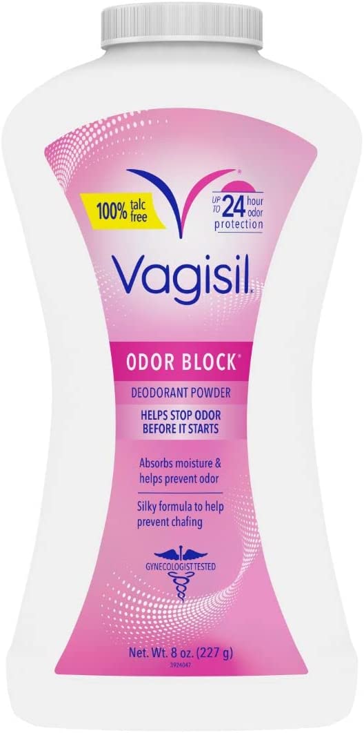 Vagisil Odor Block Deodorant Powder Talc - Free 8 Ounce