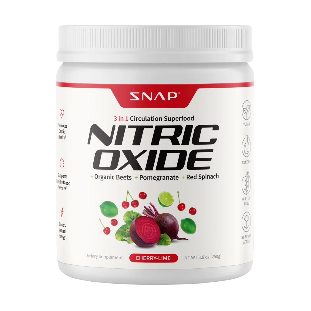 SNAP Nitric Oxide Organic Beets Cherry Lime Flavor for Heart Muscle Function, Energy Stamina 250 g