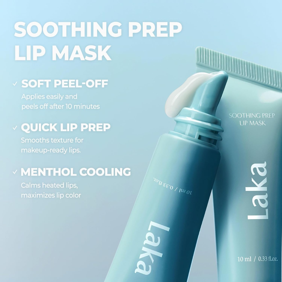 Laka Soothing Prep Lip Mask, 0.33 oz / 10 ml