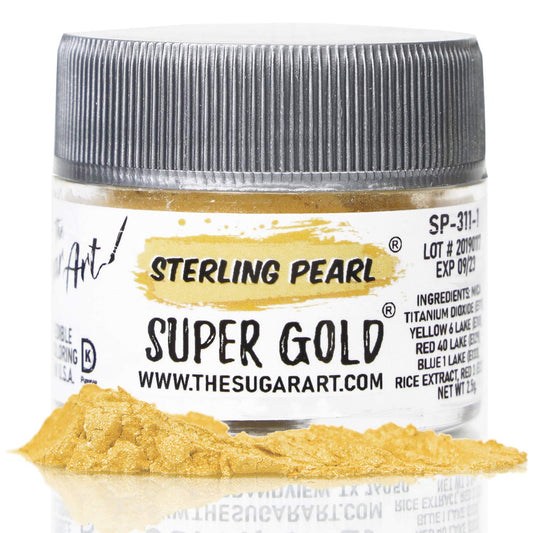The Sugar Art Sterling Pearl Edible Powder Super Gold, 2.5 g