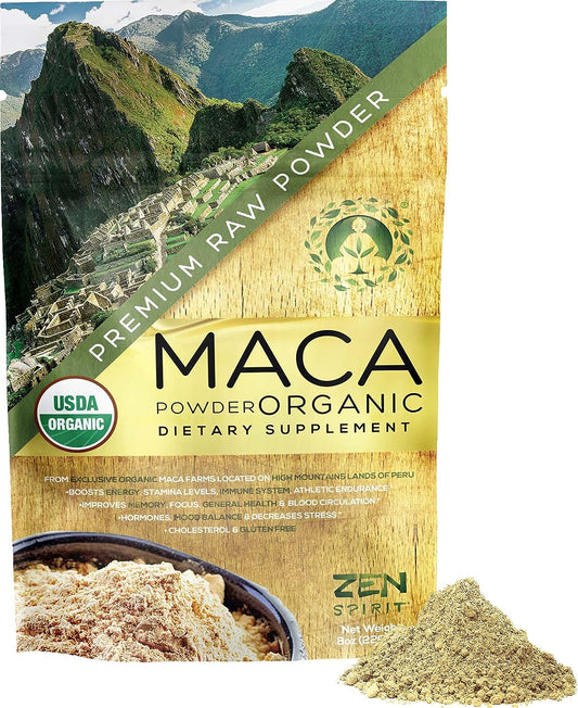Zen Spirit Maca Powder Organic Dietary Supplement (0.5 lb/226.7g)