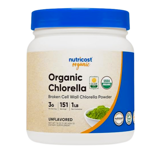 Nutricost Organic Chlorella Powder Supplement 16.2 oz / 454g