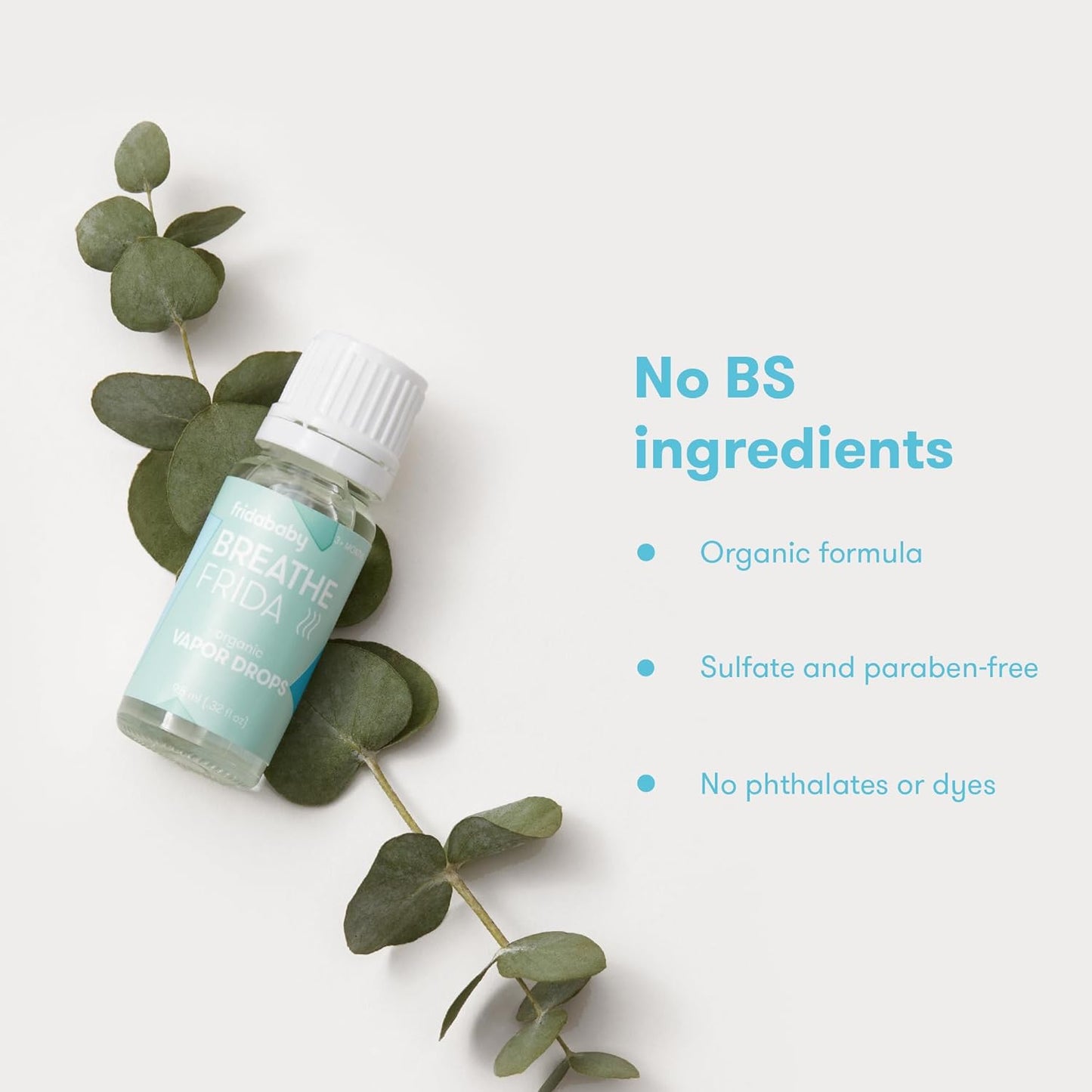 Frida baby Vapor Drops for Bath or Diffuser Organic Essential Oil Eucalyptus 9.5ml / 0.32 fl oz