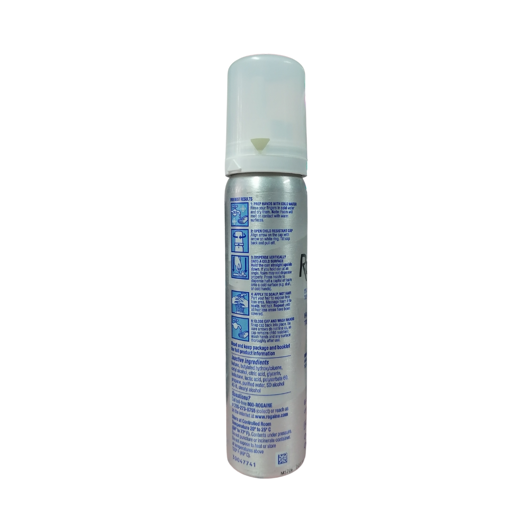 Men's Rogaine Hair Regrowth Unscented Easy-to-Use Foam, 60 g