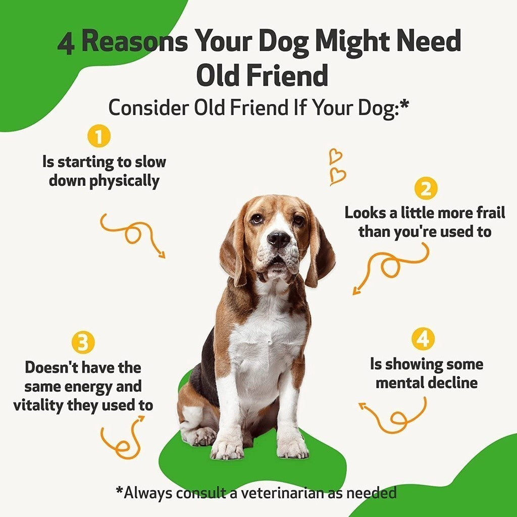 Pet Wellbeing Old Friend Optimal Health For Senior Dogs and Cats, 2 oz