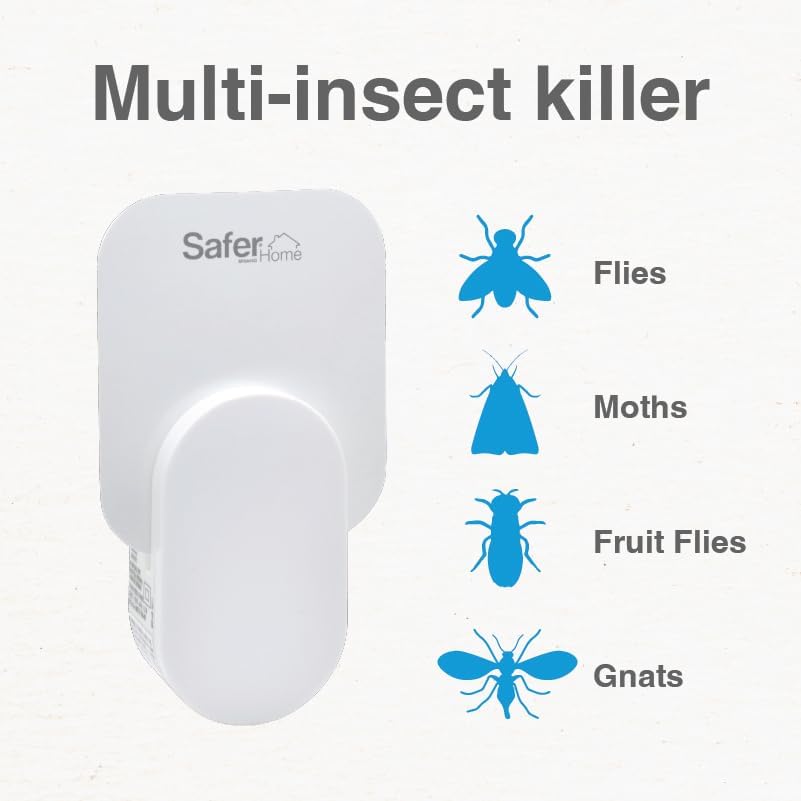 Safer Home Indoor Fly Trap Multi-Insect Killer (1 Trap, 2 Stickytech)