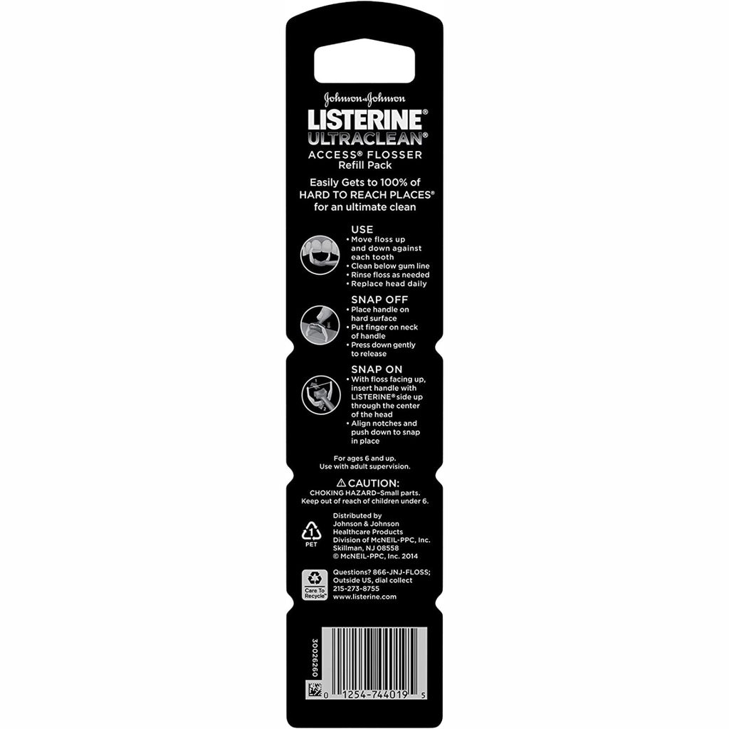 Johnson and Johnson Listerine Ultraclean Access Flosser Mint with 28 Disposable Heads