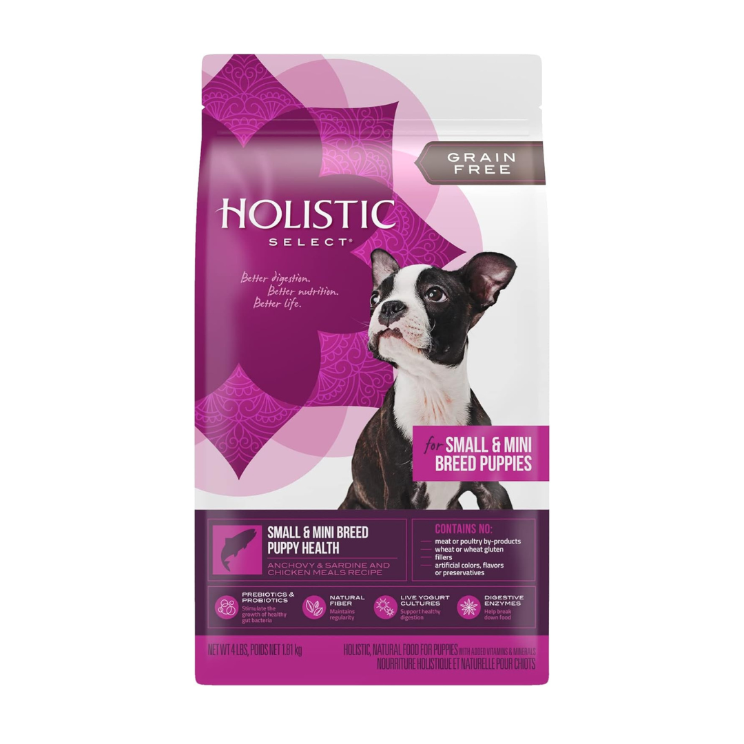 Holistic Select Dry Dog Food For Small & Mini Breed Puppies 1.81kg (4 lbs)