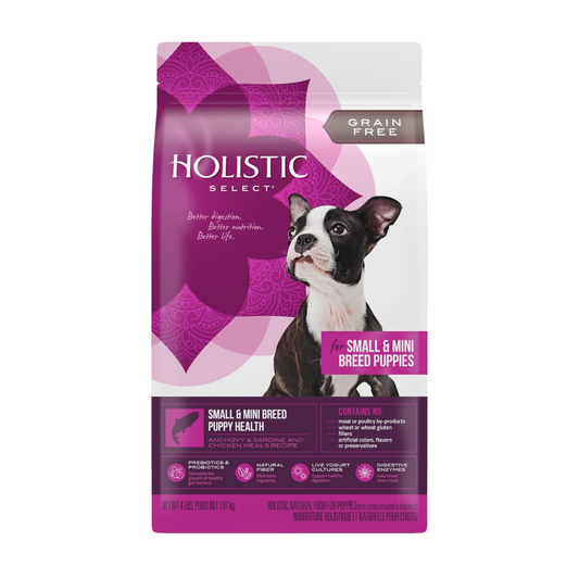 Holistic Select Dry Dog Food For Small & Mini Breed Puppies 1.81kg (4 lbs)