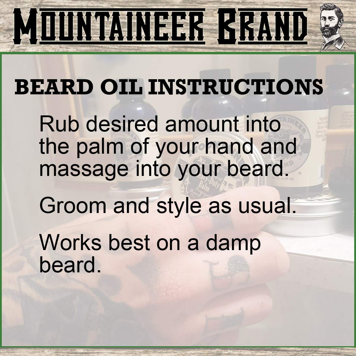 Mountaineer Brand 100% Natural Beard Oil Lime & Sage Scent, 2 fl.oz / 60ml