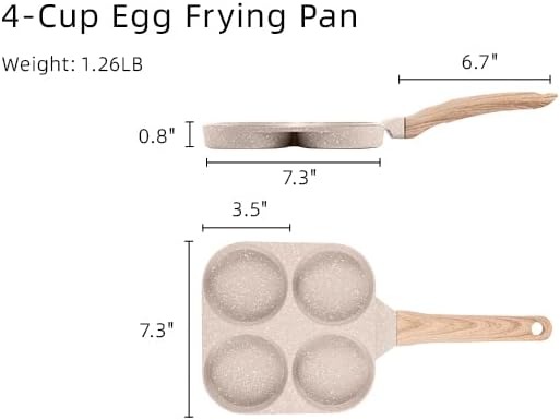Carote 4-Cup Egg Frying Pan
