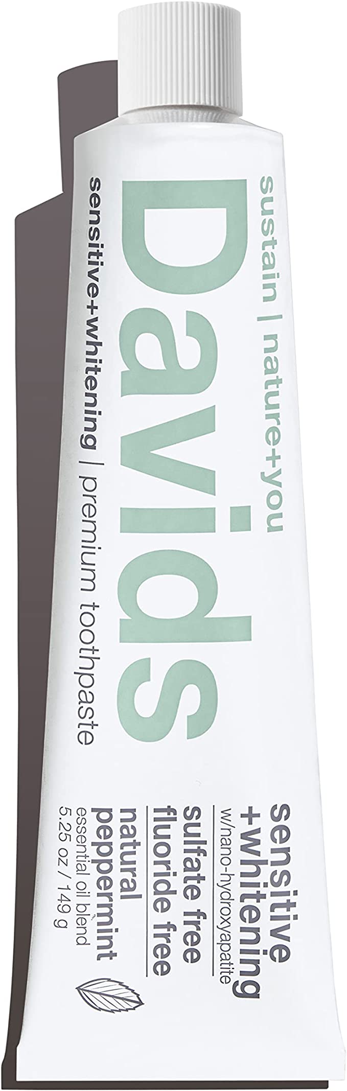 David's Premium Toothpaste Sensitive + Whitening Natural Peppermint 149g