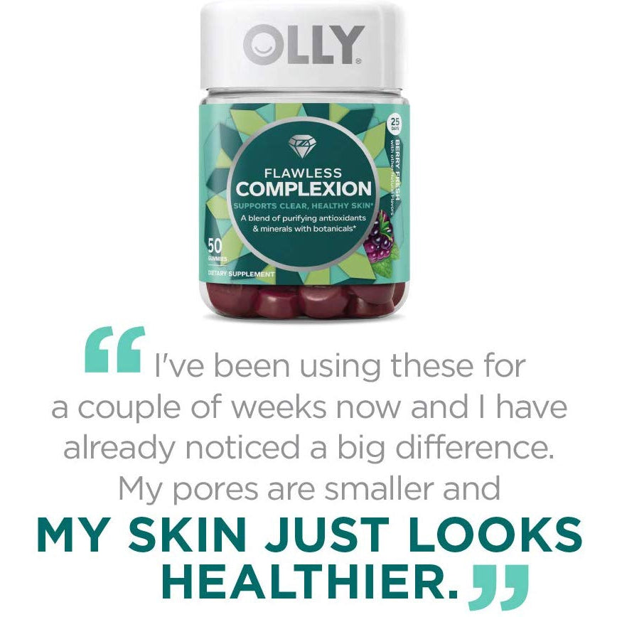 OLLY Flawless Complexion, Berry Fresh 25 Day Supply (50 Gummies)