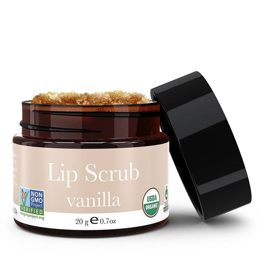Beauty by Earth Organic Vanilla Sugar Lip Scrub, Exfoliator & Moisturizer, 20 g