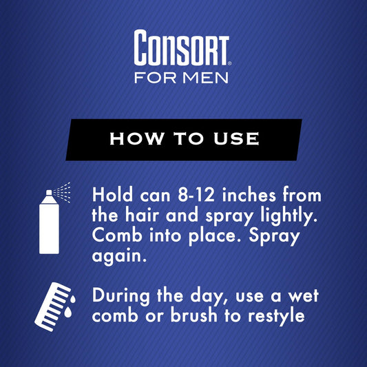 Consort Extra Hold Hair Spray For Men, 235 g / 8.3 oz