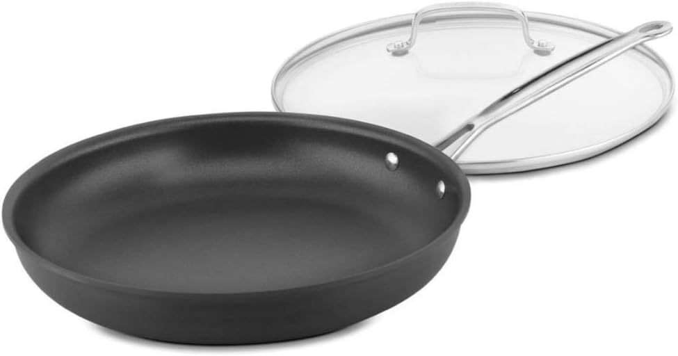 Cuisinart Skillet Nonstick Hard Anodized with Glass Cover, 12 Inches