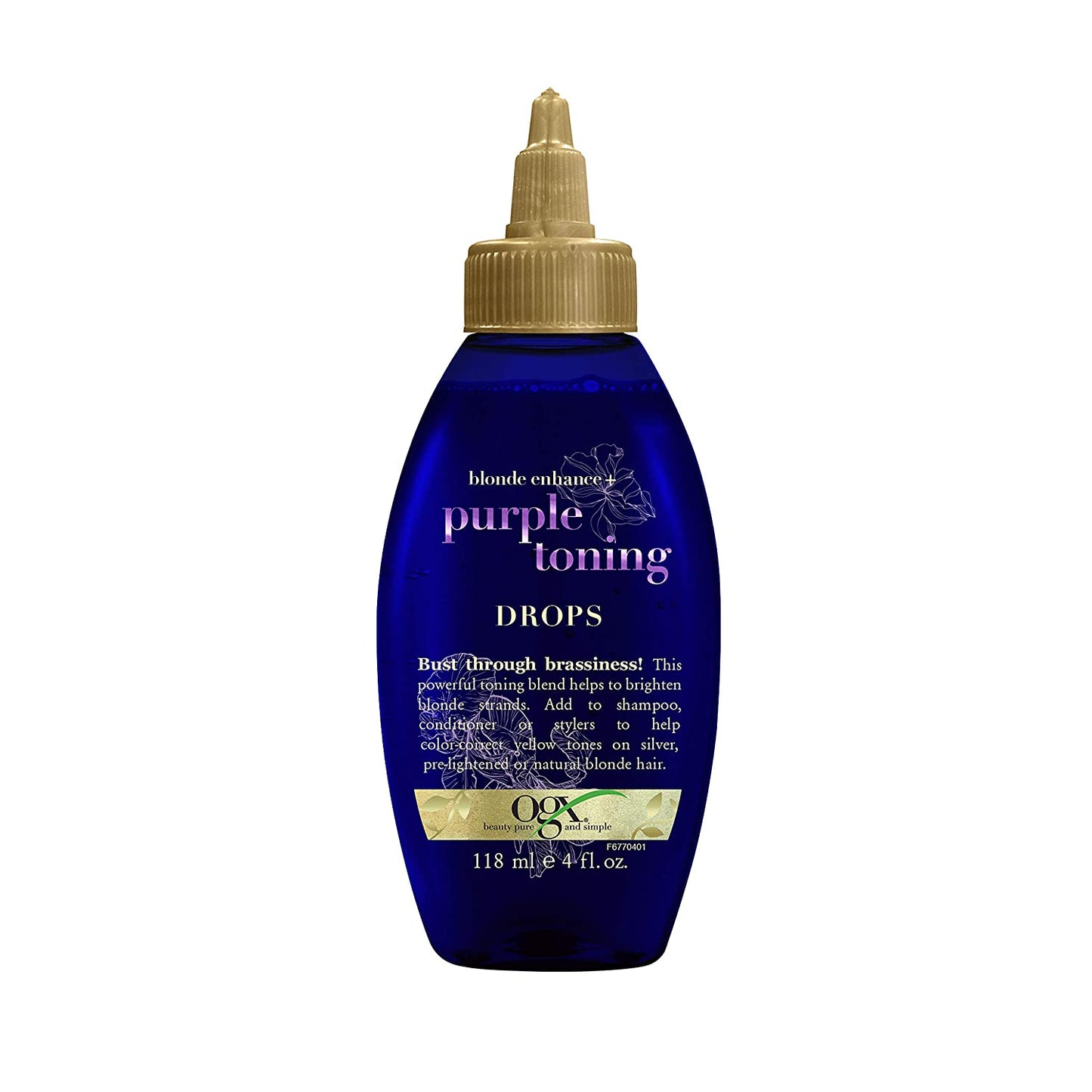 OGX Blonde Enhance + Purple Toning Drops, 4 fl.oz / 118ml