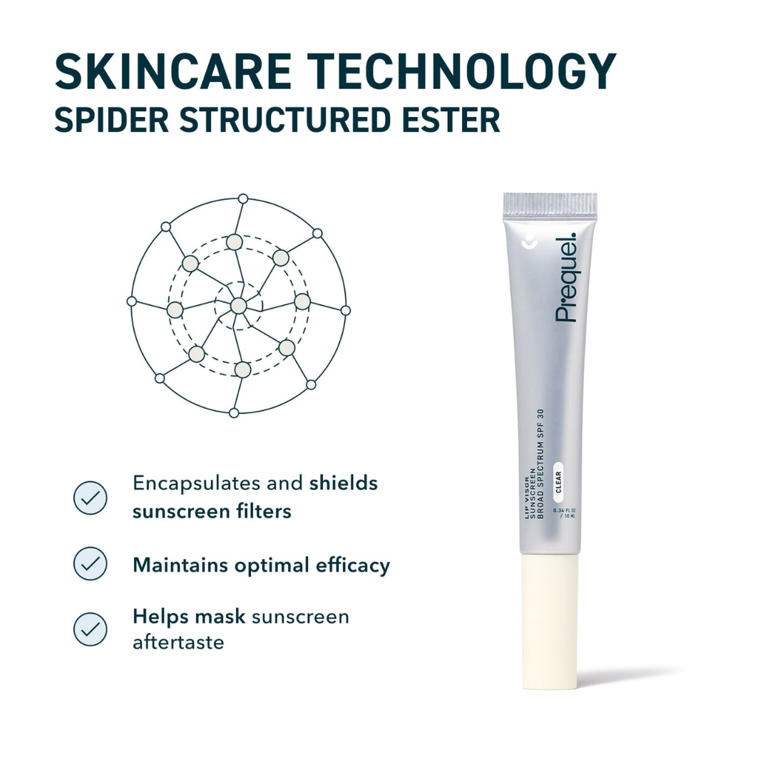 Prequel Lip Visor Sunscreen SPF 30 PA+++ Clear, 0.34 oz / 10 ml