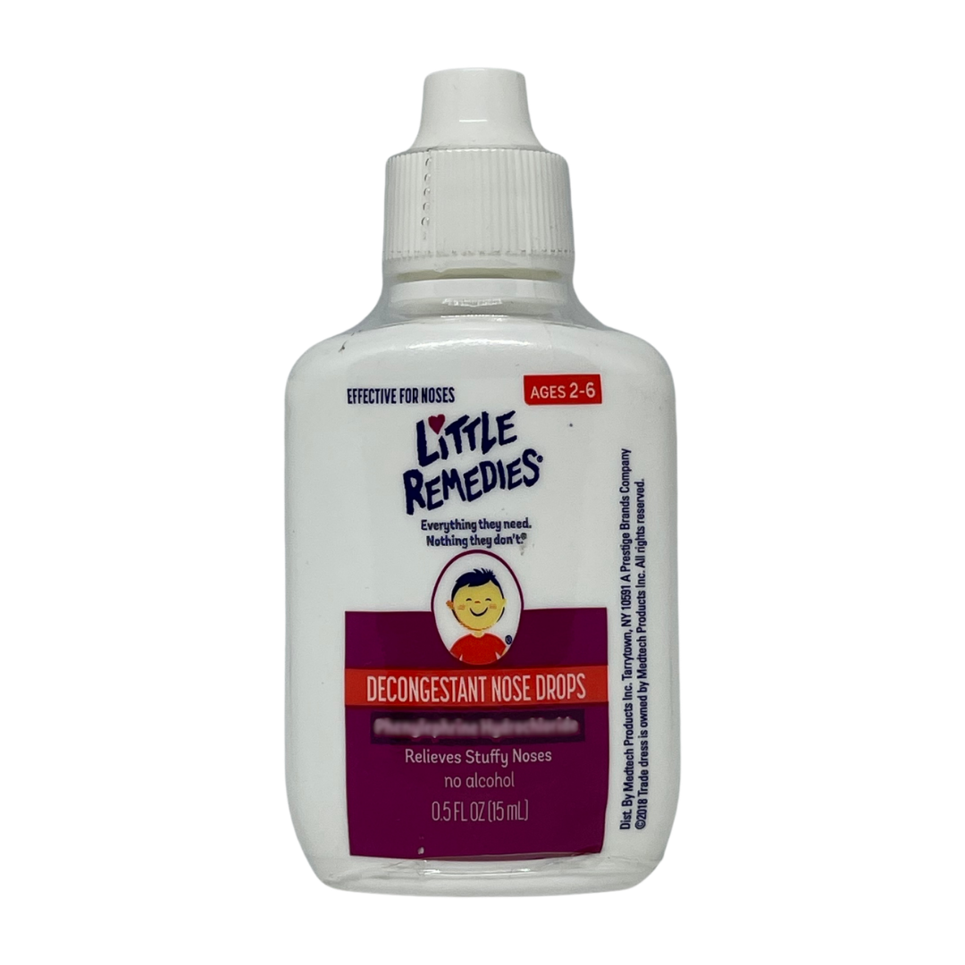 Little Remedies Decongestant Nose Drops Ages 2-6, 0.5 oz / 15 ml