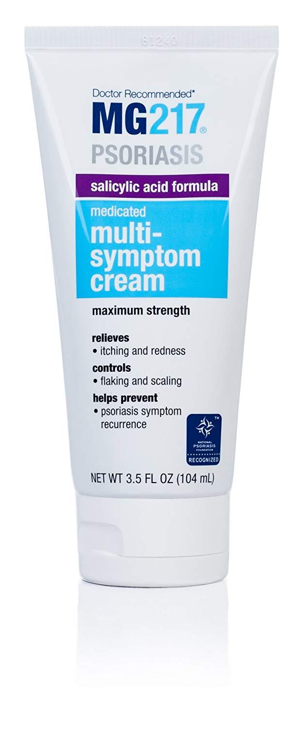 MG217 Psoriasis Cream, 3% Salicylic Acid Multi-Symptom Moisturizing Psoriasis Cream, 3.5 Fluid Ounce No Box