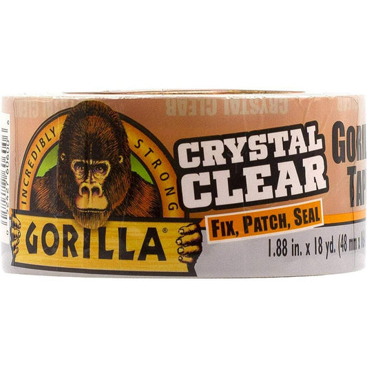 Gorilla Crystal Clear Fix Patch & Seal Gorilla Tape Incredibly Strong - 1.8inch x 18yd