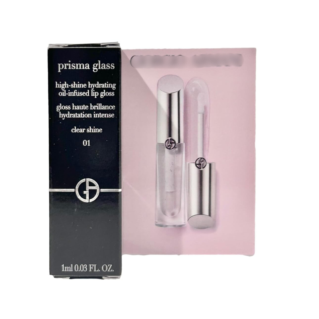 Giorgio Armani Prisma Glass Oil-infused Lip Gloss in Clear Shine, 1 ml / 0.03 fl oz