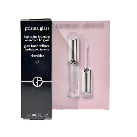 Giorgio Armani Prisma Glass Oil-infused Lip Gloss in Clear Shine, 1 ml / 0.03 fl oz