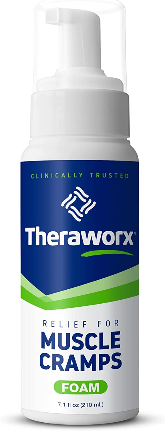 Theraworx Relief Fast-Acting Foam for Leg Cramps, Foot Cramps and Muscle Soreness (7.1oz)