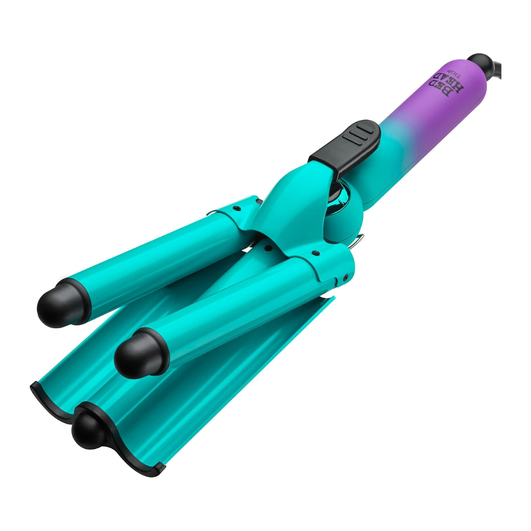TIGI Bed Head Wave Affair Hair Waver Tourmaline Ceramic Three Barrel BH381C, Dual Voltage