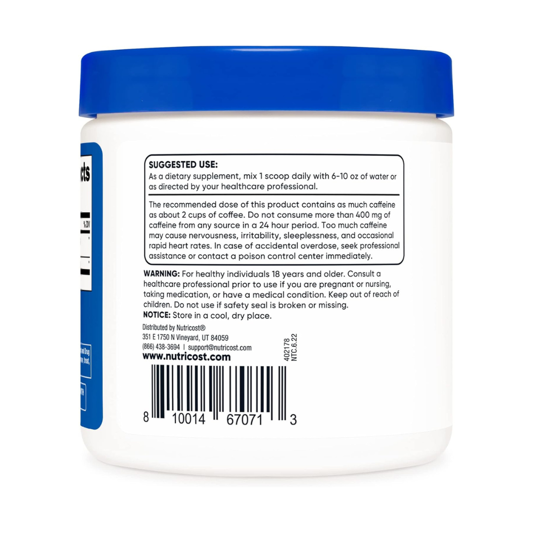 Nutricost Guarana Powder 220mg Supplement 3.5oz / 100g