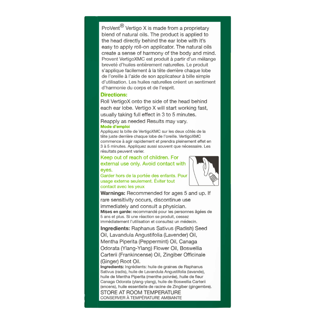 Provent Vertigo X Relief Oil 0.15 fl oz / 4.4ml